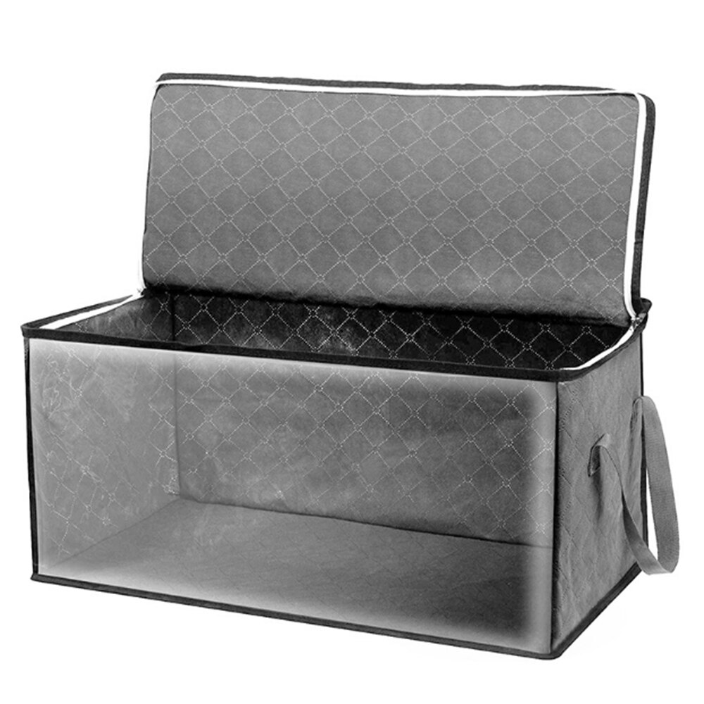 Boîte de rangement en tissu Non tissé | Boîte de rangement en tissu Non tissé pliable, boîte de rangement à fermeture éclair, organisateur à fenêtre transparente avec poignées
