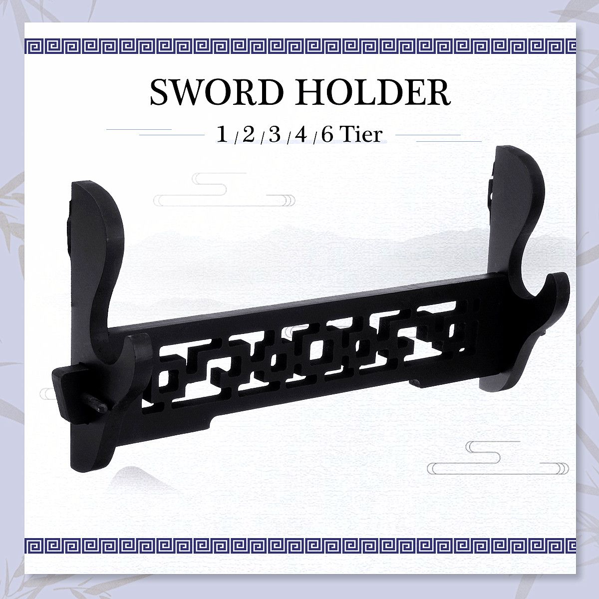 1 Pcs 1/2/3/4/6Tier Wall Opknoping Decor Samurai Zwaard Houder Katana Houder stand Hanger Beugel Rack Home Decoratie Muur Display