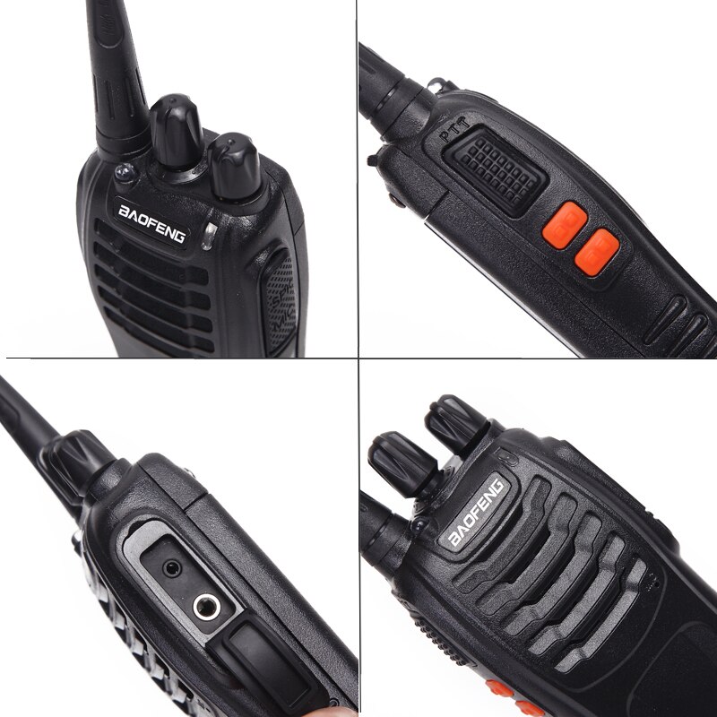 Baofeng BF-888S Walkie Talkie Uhf Twee Manier Radio BF888S Handheld Radio 888S Comunicador Zender Transceiver + 4 Headsets