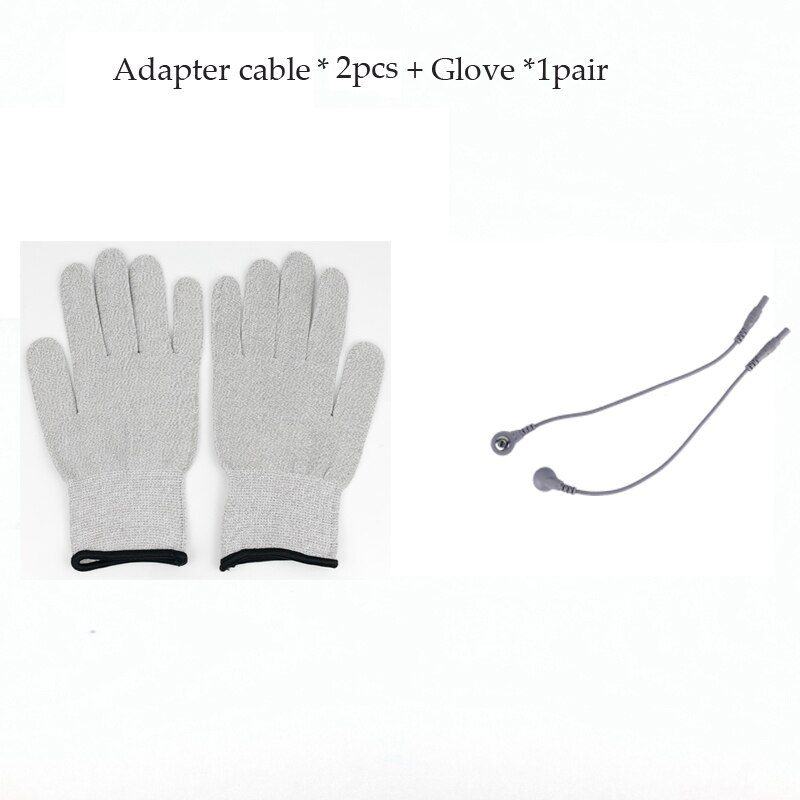 Ems Magische Handschoen Met 1.5M Knop Kabel Elektriciteit Geleidende Gezicht Body Magic Therapeutische Apparatuur Schoonheid Handschoenen: Goud