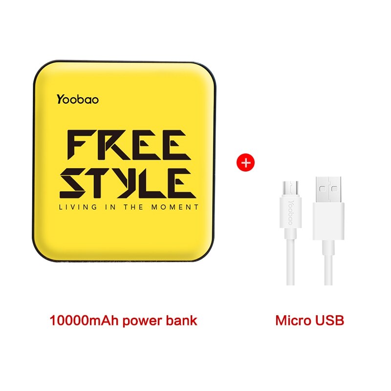 Yoobao Leuke PowerBank 10000 mAh Voor Xiao mi rode Mi mi power bank draagbare Oplader 10000 Mah Poverbank voor iphone 7 6 Plus 5 4 Telefoon: free style