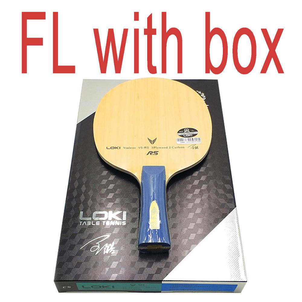 LOKI-raqueta de tenis de mesa de carbono V5RS, 5 capas, pala de Ping Pong, raqueta de tenis de mesa: FL with box