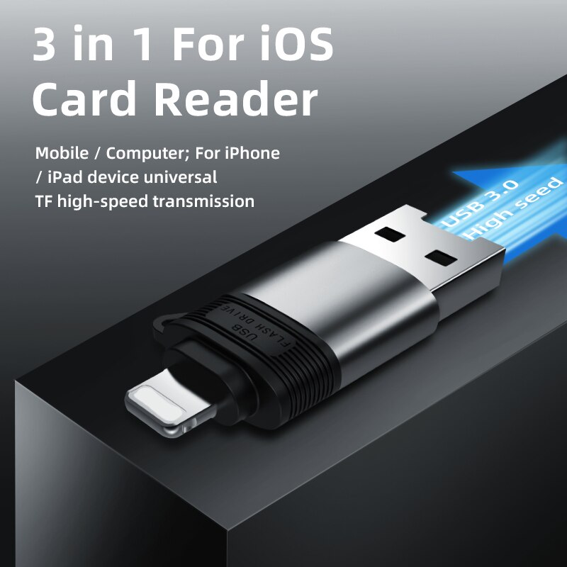 ! Accezz Tf/Micro Sd Card Geheugenkaarten Reader Voor Apple Iphone 11 Pro X Xs Max 8 7 6 6 S Plus Se IOS13 Otg 8 Pin Naar Usb Adapter