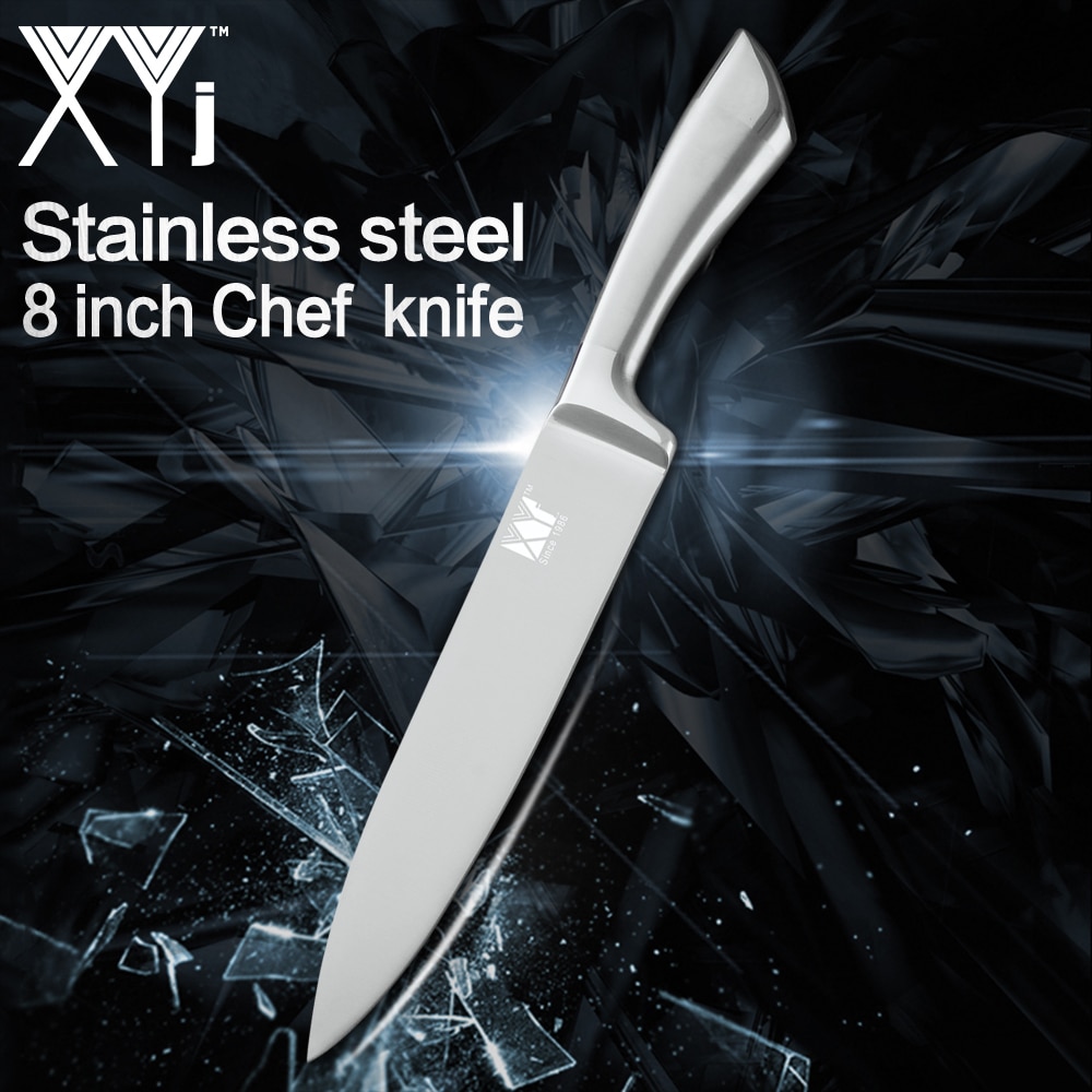 XYj Rvs Koken Mes Hoge Carbon Blade Rvs Handvat Chef Brood Snijden Santoku Utility Paring Messen