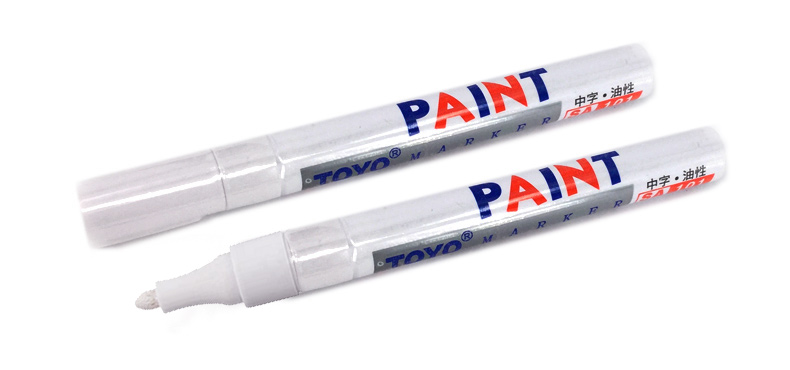 Universal White Tire Tread Rubber Paint Marker paint-mending Pen Car Motorcycle Whatproof Tire Metal: Default Title