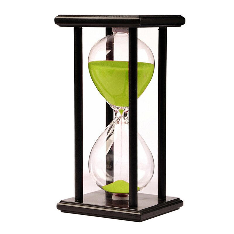 Multi Purpose Zandloper Zandloper Timer Verschillende Frame En Zand Kleur 30/60 Minuut Voor Decoratie B88: black green sand