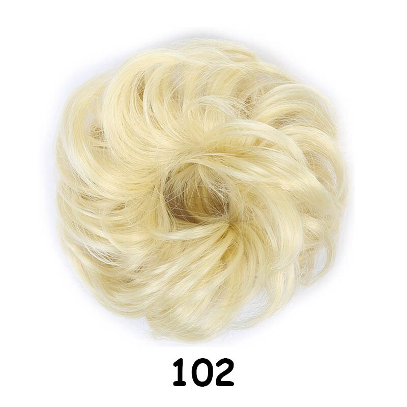 Xuanguang lockig bulle bär gummiband syntetisk peruk syntetisk bulle munk peruk chignon: 102