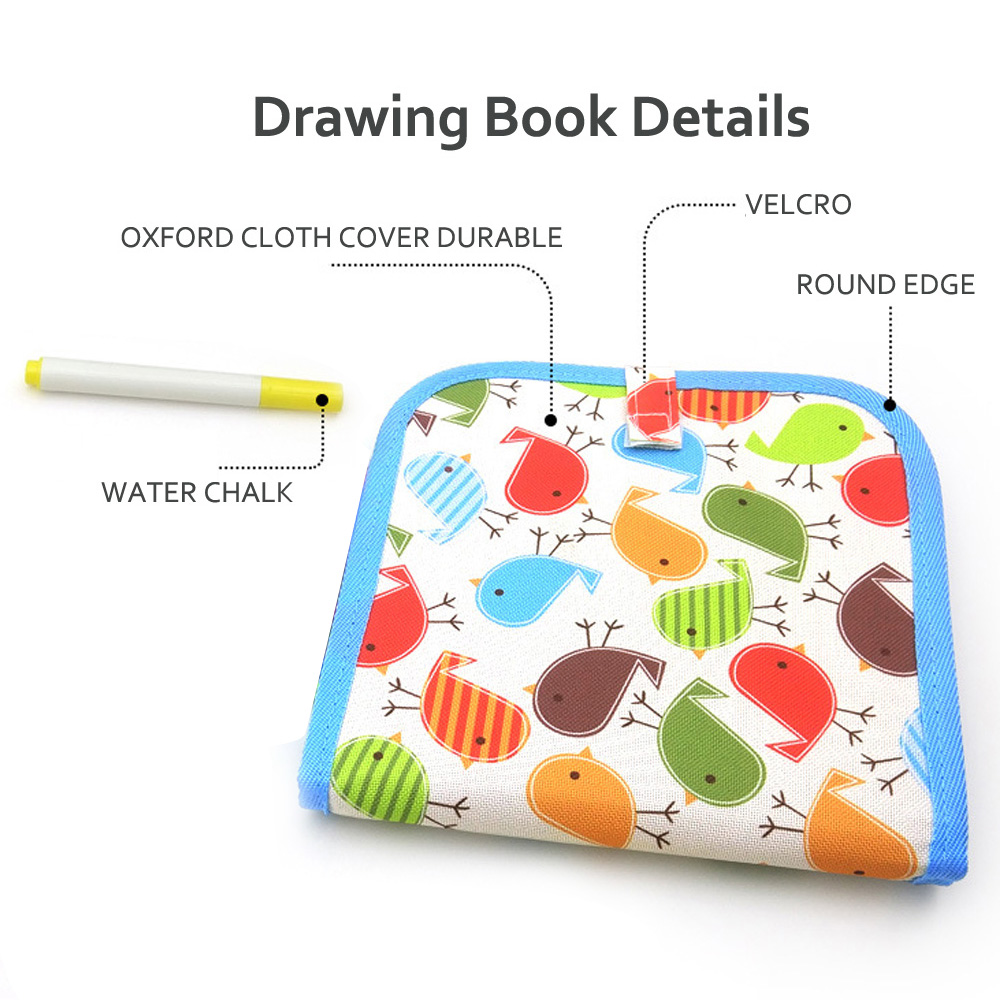 Dibujo de agua mágica libro pizarra para pintar dibujos animados juguetes con tiza de agua reutilizable tablero de dibujo para niños