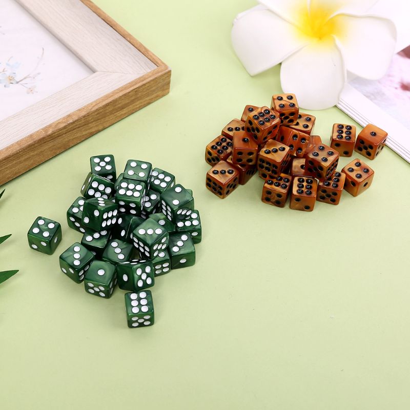 25 stuks/set speldobbelstenen nummer 12 vierkante streep dobbelstenen party club games liefhebber voor d & d dungeon desktop tafelspellen