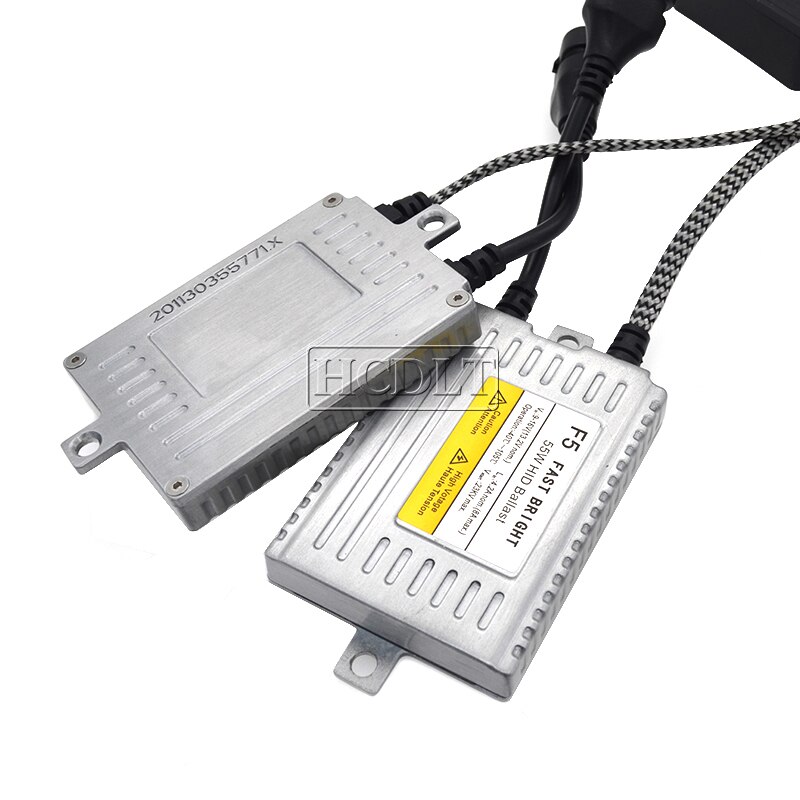HCDLT-balasto de Xenón HID rápido y brillante, reador de balasto delgado de arranque rápido para Kit de xenón H1 H7 H11 D2H, AC 55W F5