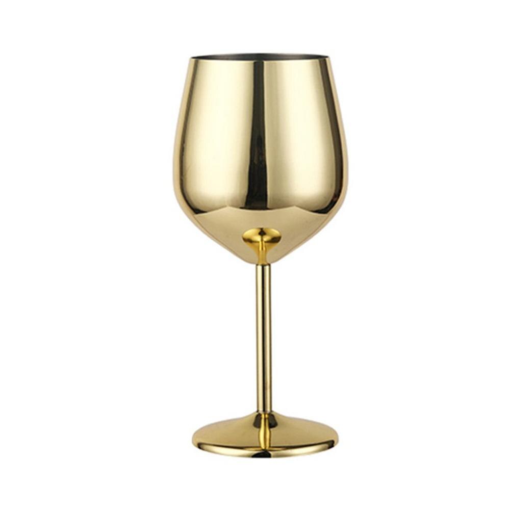 500ml Red Wine Glass Silver Rose Gold Goblets Juice Drink Champagne Goblet Party Barware Kitchen Tools 304 Stainless Steel: gold