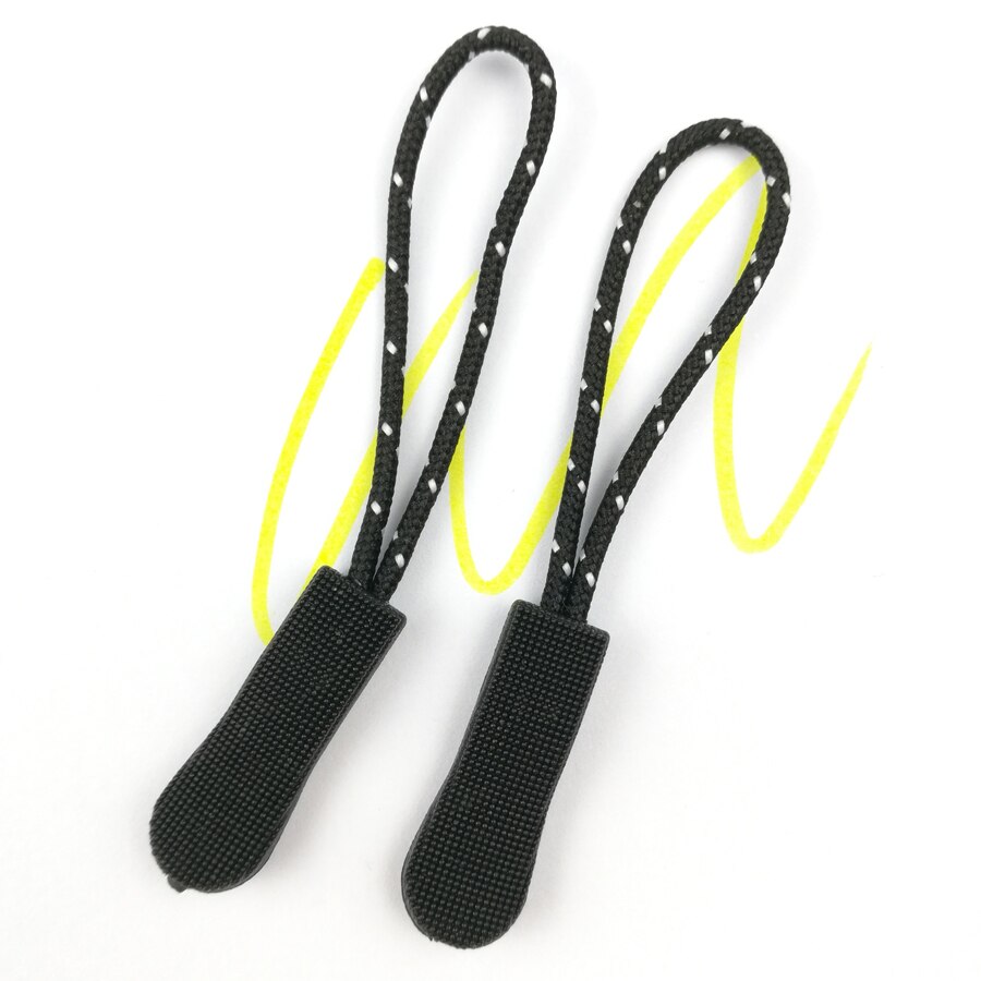 10 Stks/zak PVC Rits Trekkoord Rits Pull Puller End Fit Touw Tag Fixer Zip Koord Mix Kleur voor Kledingstuk tassen