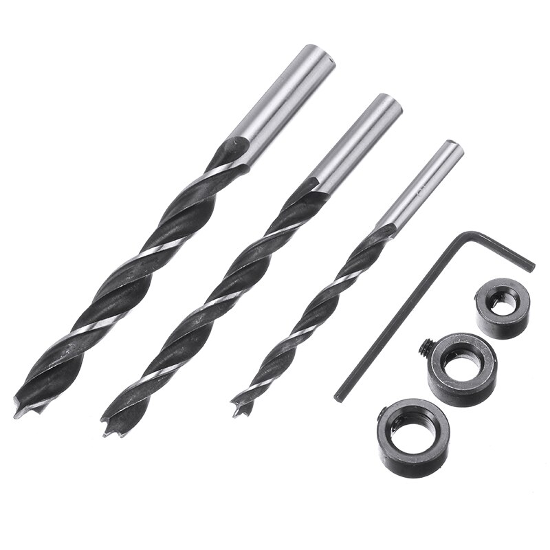 Plantilla para espiga de carpintería, guía de localización de agujeros, espiga de madera de mano, 6/8/10mm, 44 unids/set por juego