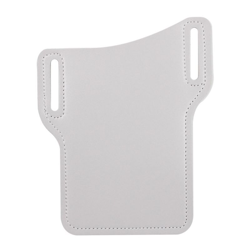 Mobile Phone Carrier Belt Pouch Men Cell Phone Loop Holster Case Belts Waist Bag Props PU Leather Purse Wallet: White Color