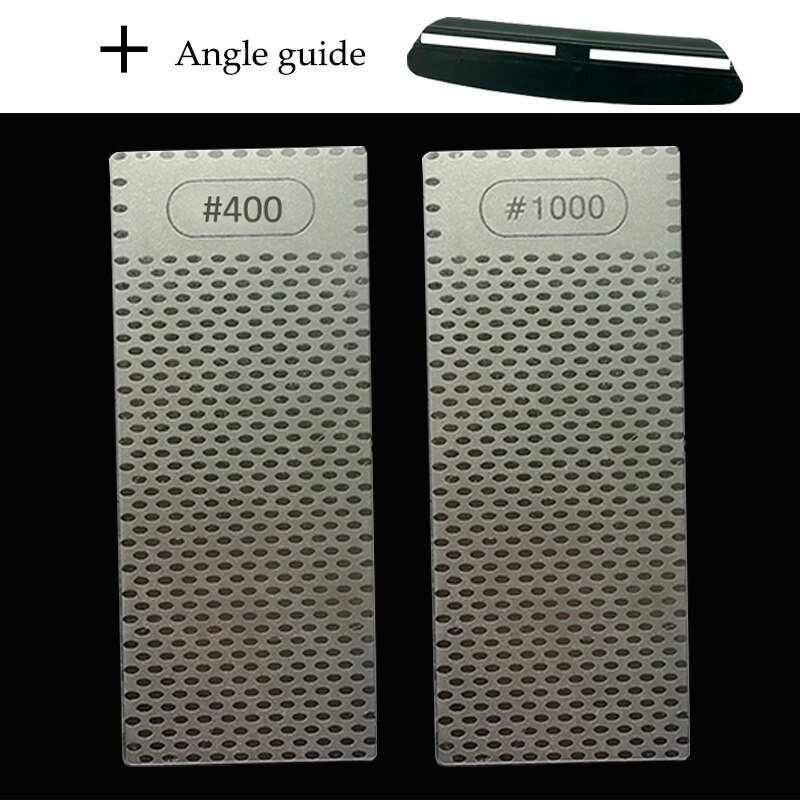 Diamond Knife Sharpening Stone Knife Sharpener Fixed angle sharpener 150x63x2.5mm Grit 400 600 1000 1200 Angle guide: 400 1000 Angle guide