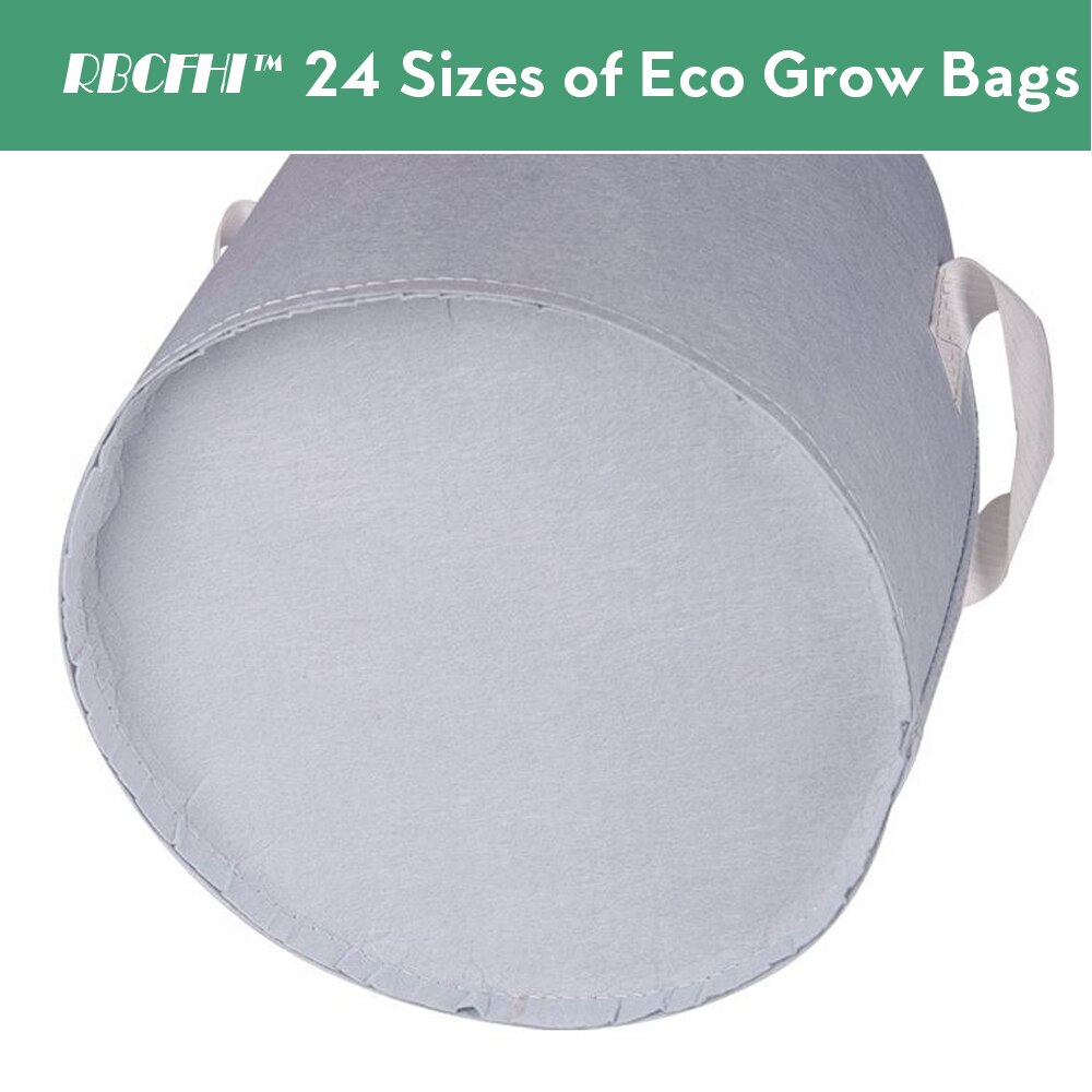 RBCFHI 24 tipos de bolsas de cultivo de tejido económico blanco aireación macetas no tejidas Control de raíces planta contenedor Bolsa plantación de jardín doméstico