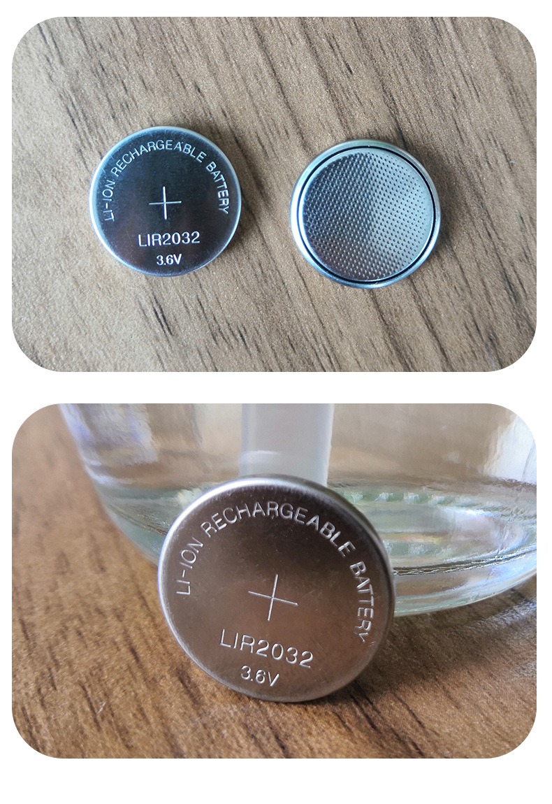 LIR2032 Rechargeable Lithium Battery 2032 charging Can Replace 3.6v 40mAH CR2032 for Watches Clock Calculator Coin Battery