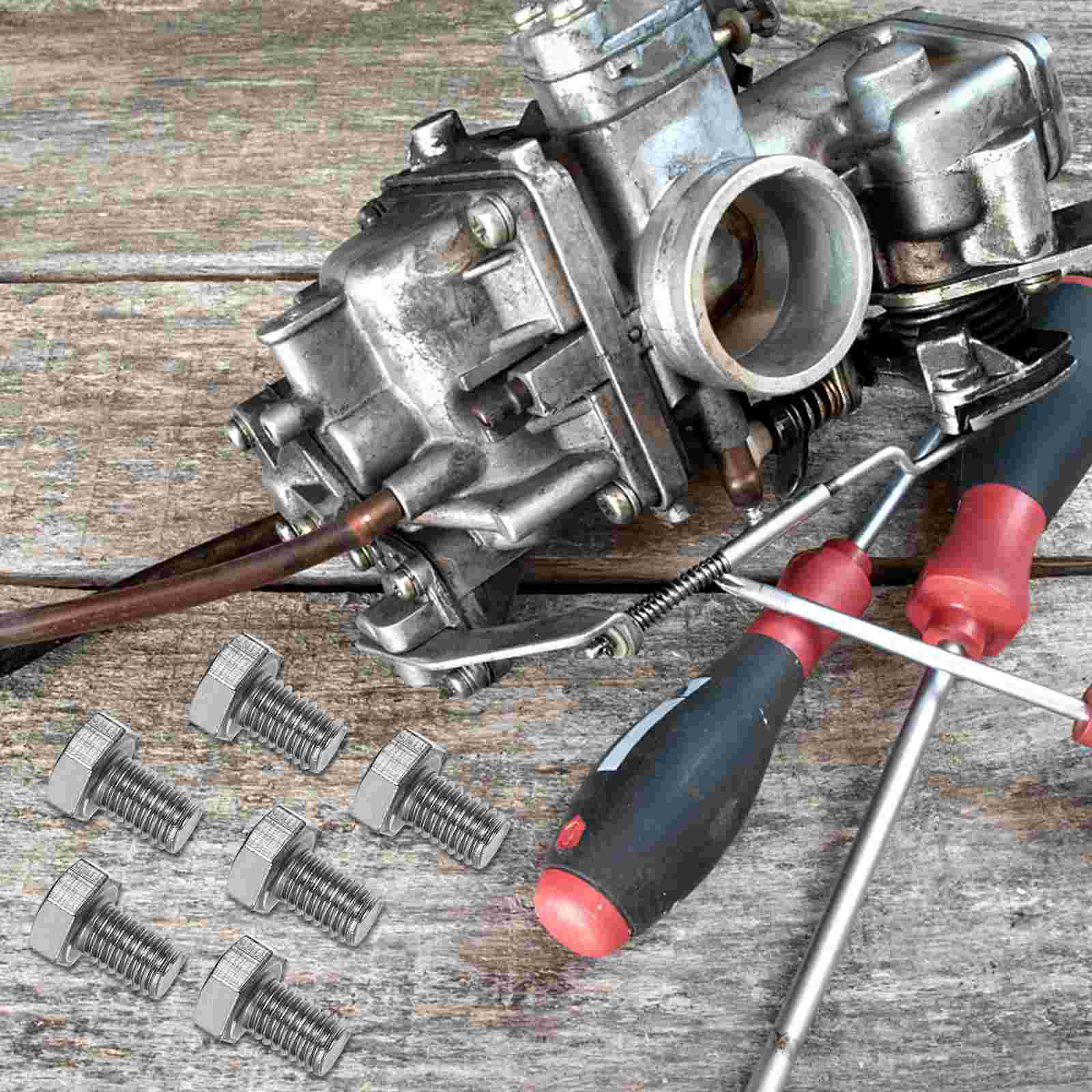 30Pcs Stainless Steel Outer Hexagon Bolts Full Tooth Bolts Industrial Fasteners