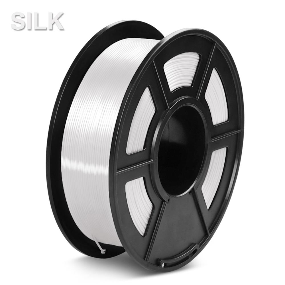 AW silk 3d printing 3D FDM Printer Filament Silk 1.75mm 1KG PLA Silky Rich Luster Metal Gold Copper Plastic Filament Materials: Silk White