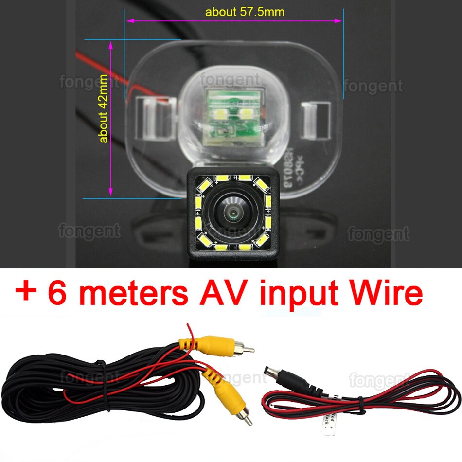 170 Degree 1920x1080P HD AHD Vehicle Rear View Reverse Camera For Hyundai Verna Solaris Sedan Kia Forte K3 Accent ix20 Venga: 12led Rear Camera