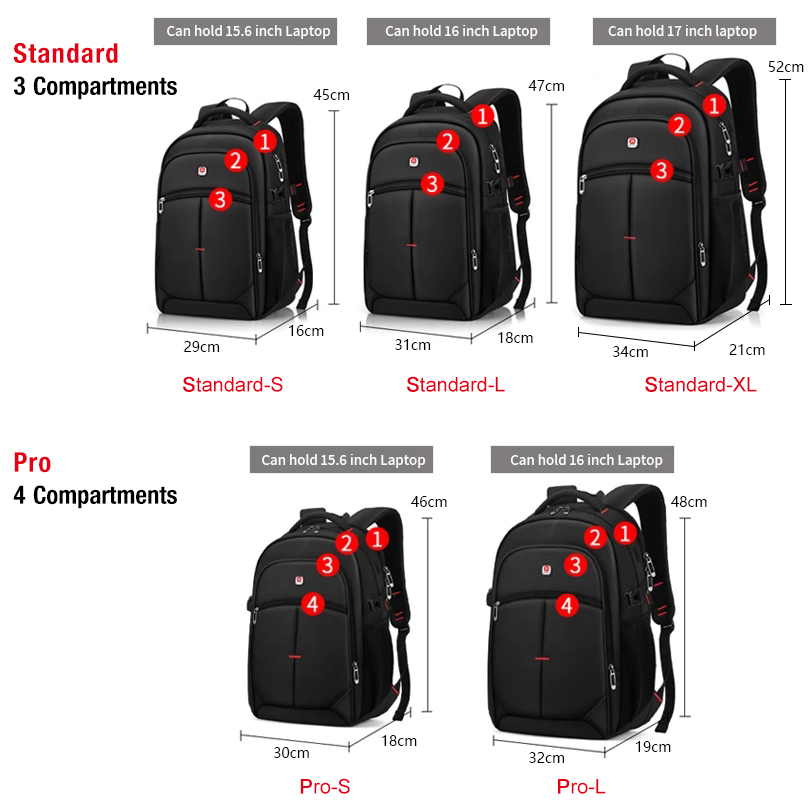 Zaino per laptop Uomo Donna Bolsa Mochila per 15.6 17 pollici Notebook Computer Zaino Borsa da scuola Zaino per adolescenti