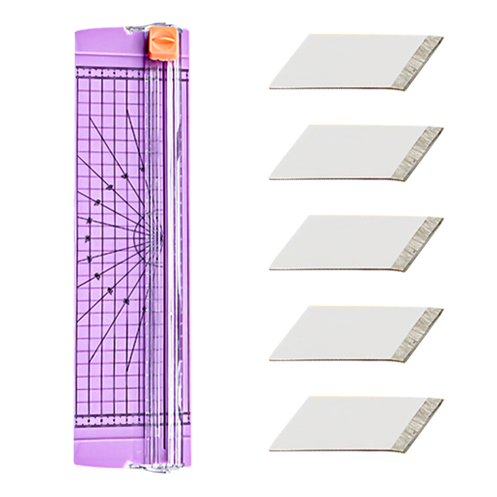 Popular A4/A5 Precision Paper Photo Trimmers Cutter Guillotine with Pull-out Ruler for Photo Labels Paper Cutting Tool: Purple