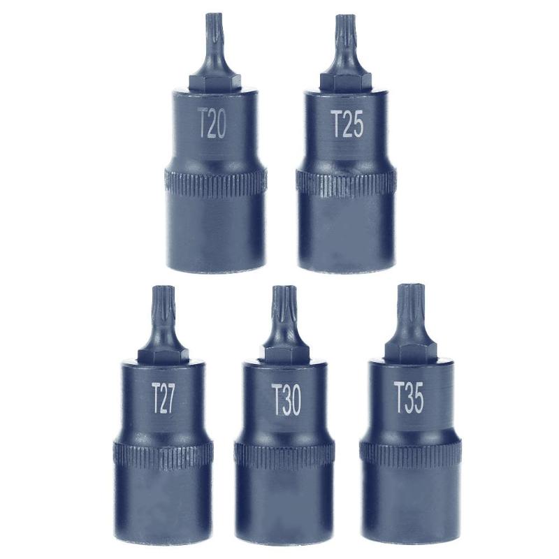 Tournevis torx, adaptateur pour 1/2 embouts de douille, jeu d'outils à main pour  t20 t25 t27 t30 t35 t40 t45 t50 t55 t60 t70 douilles
