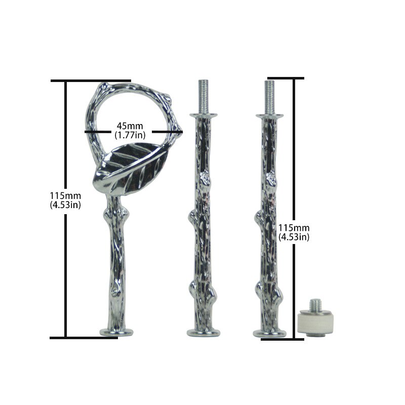 3 Tier Cake Display Stand Hardware Crown Metal Fitting Party Tray Cake Food Dessert Rack Cake Holder for Kitchen Home No Plate: 2