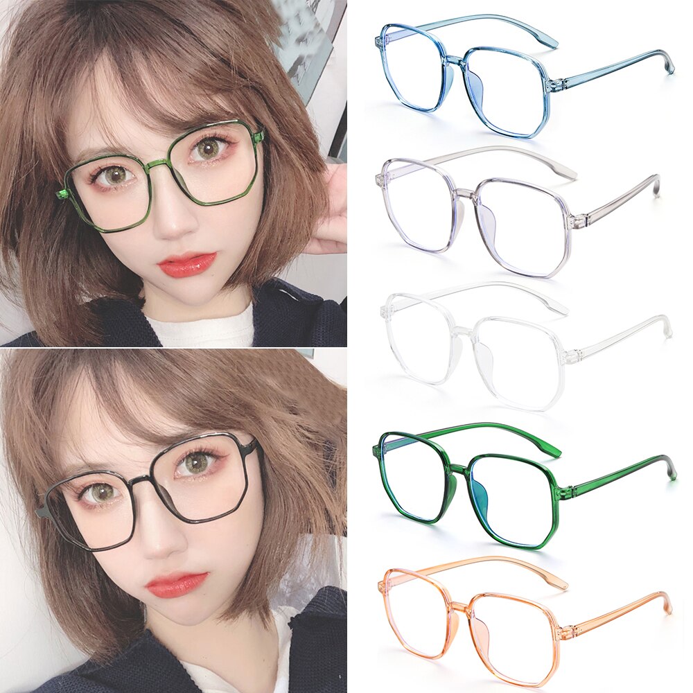 Gafas Vintage para hombre y mujer, anteojos con montura cuadrada para miopía, marcos transparentes para gafas ópticas