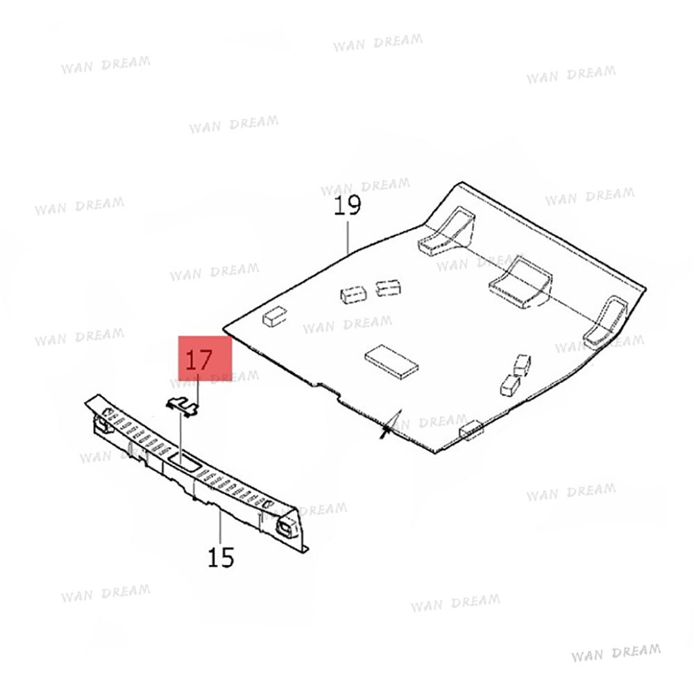 31305446 Voor Volvo S60 Cross Country 16-18 S60L 16-19 S60 11-18 Kofferbak Bagageruimte deksel Kleine Cap Lock Haak Trim