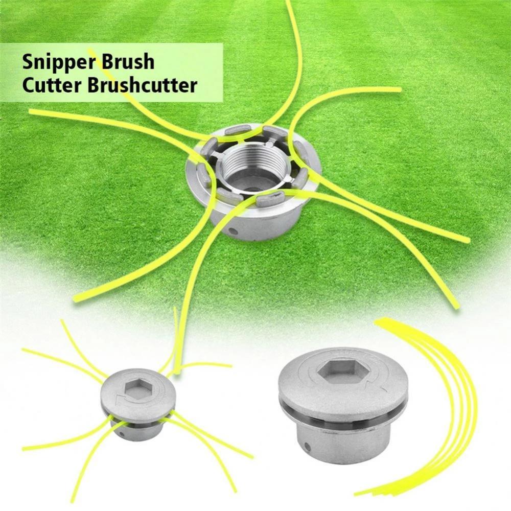 Universele Aluminium Trimmer Hoofd Met Vier String Set Tuin Gras Bosmaaier Accessoires Duurzaam Strimmer Hoofd Voor Grasmaaier