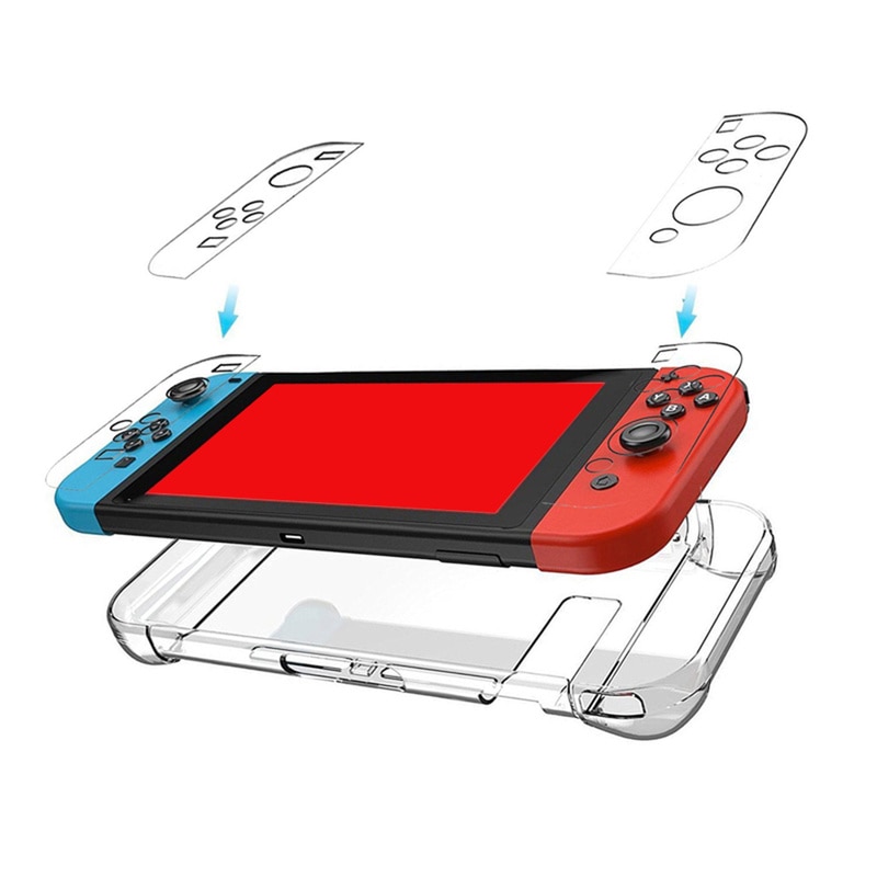 Controller Accessories With Stand Cases Hard PC Protection Cover For Nintend Switch NS NX Case Transparent Crystal Shell Console