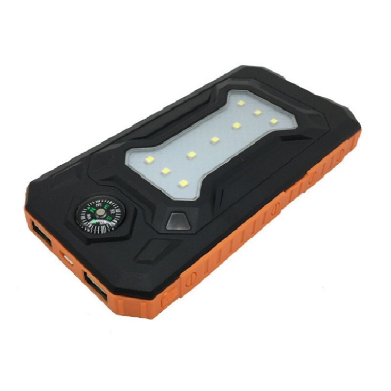 12000mAh Solar Charger Portable Solar Power Bank Outdoors Emergency External Battery for Mobile Phone Tablets With LED Light