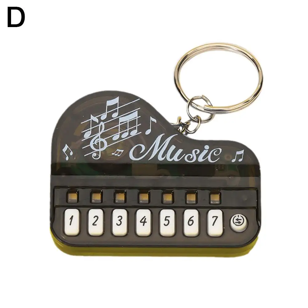 mini pianoforte elettronico portachiavi in lega tastiere musicali musica luminosa portachiavi in metallo ciondolo gioielli giocattoli catena portachiavi G G0P1: Rosso