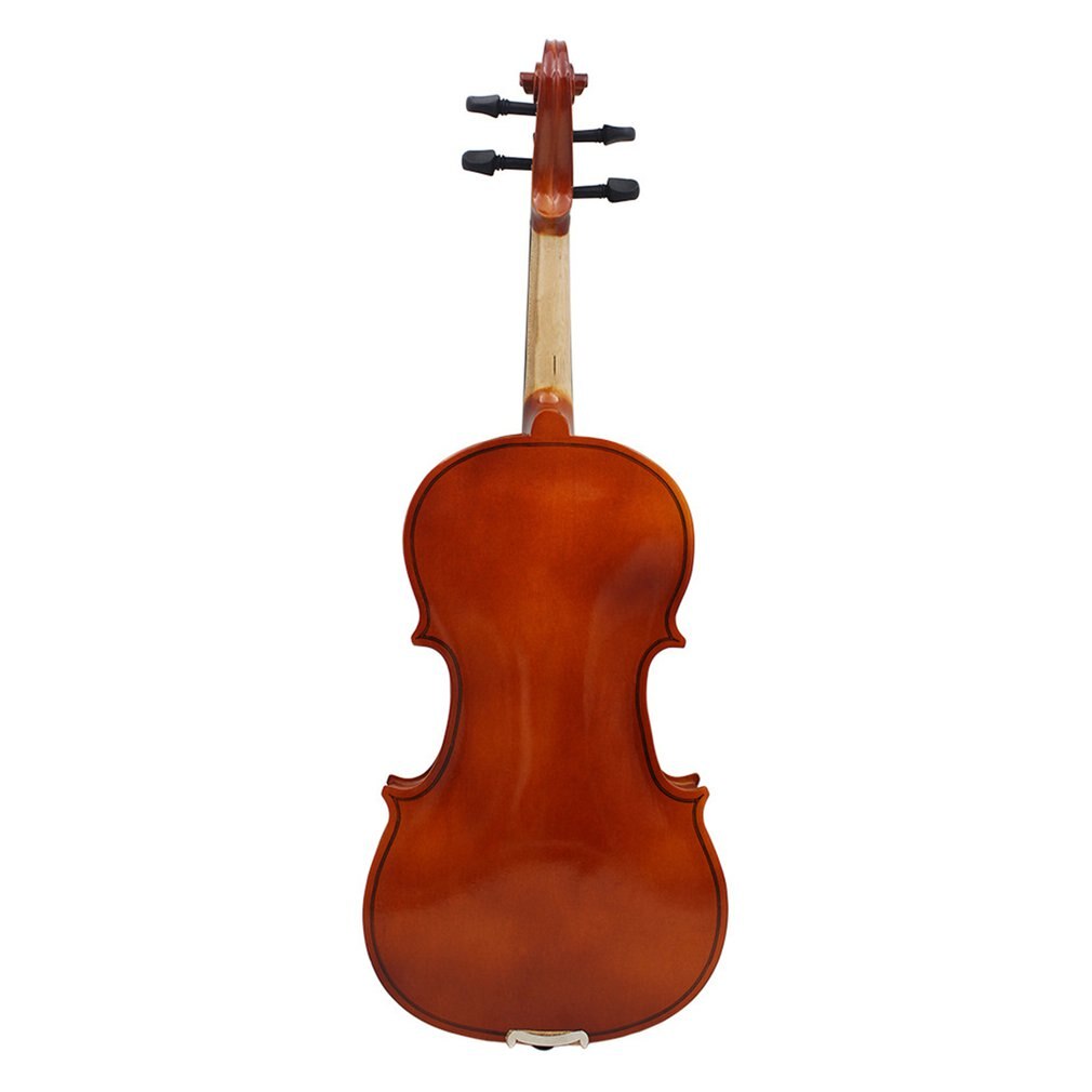 Full Size 4/4 Violin Natural Acoustic Solid Wood Violin Fiddle For Beginner With Case Rosin Solid Wood Violin