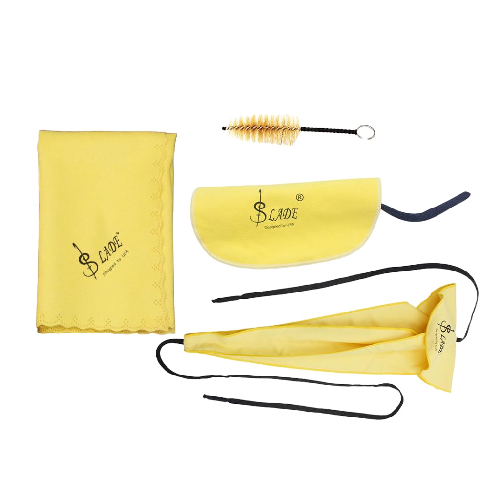 4 In 1 Saxofoon Cleaning Kit Saxofoon Mondstuk Borstel Schoonmaakdoekje Wattenstaafje Schroevendraaier