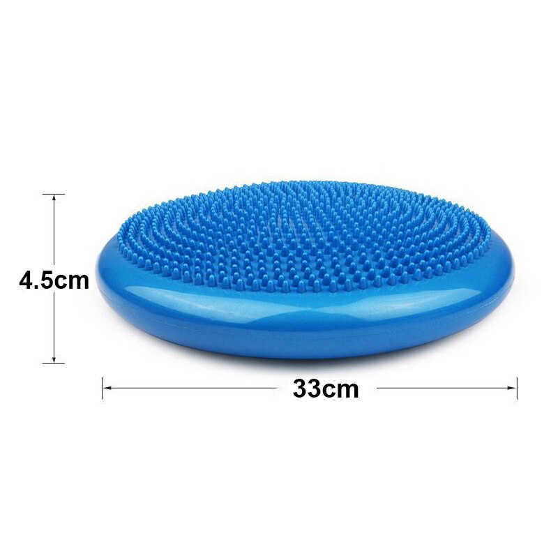 33*33Cm Opblaasbare Yoga Massage Bal Balans Pad Duurzaam Gym Fitness Yoga Wobble Stabiliteit Balance Disc Voet Massage kussen Mat