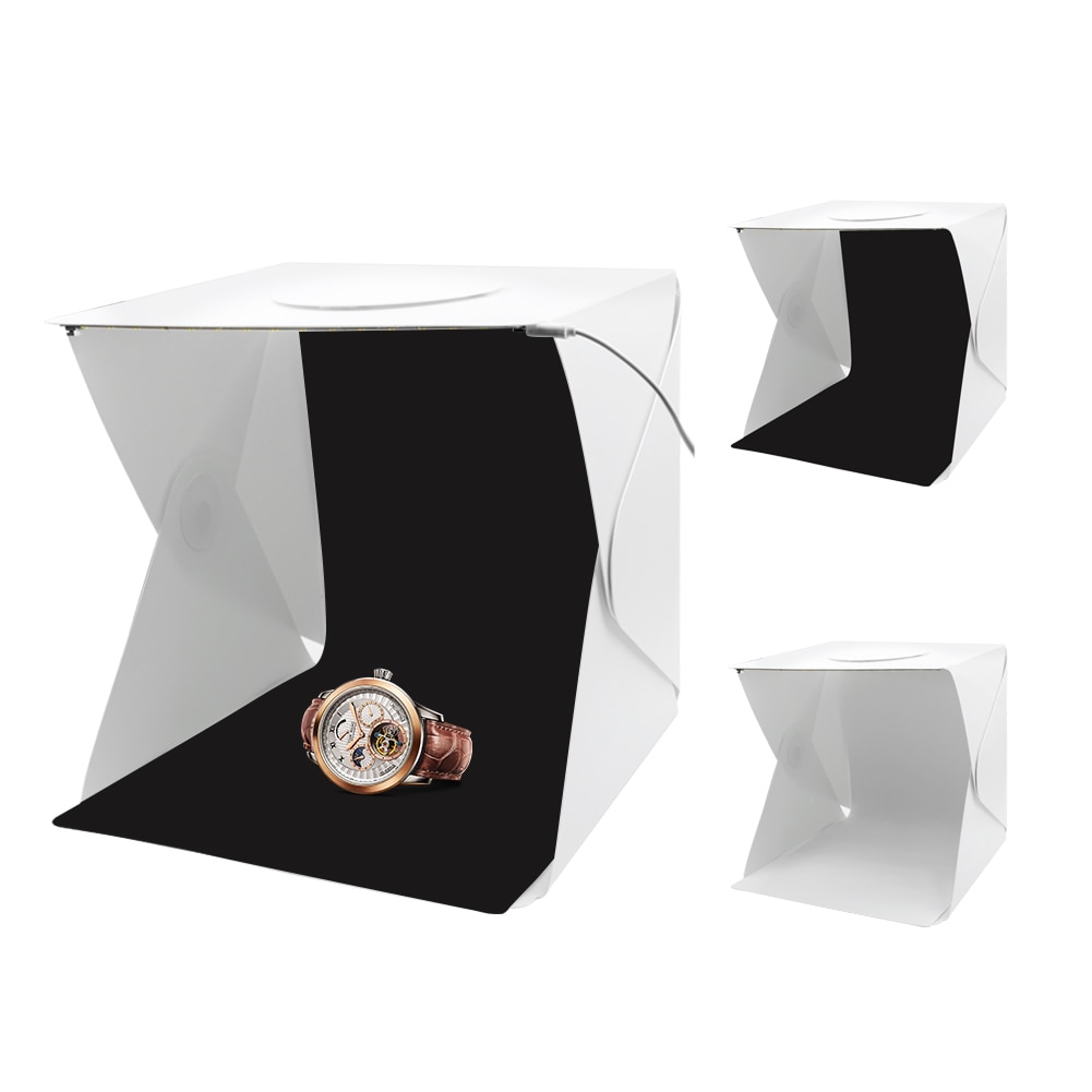 40cm Portable Folding Lightbox Photography Studio Softbox LED Light Soft Box Tent Kit for Phone DSLR Camera Photo Background