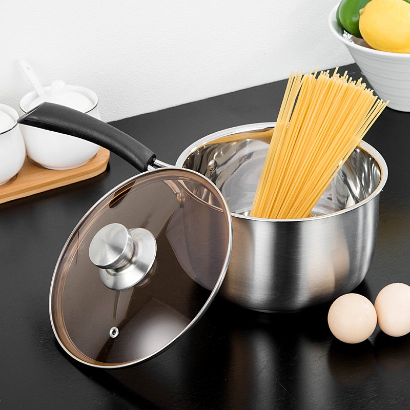 304 kjeler i rustfritt stål nonstick-kokekar for kjøkkengryter og panner kokekar melkegryte for induksjonskomfyr gasskomfyr