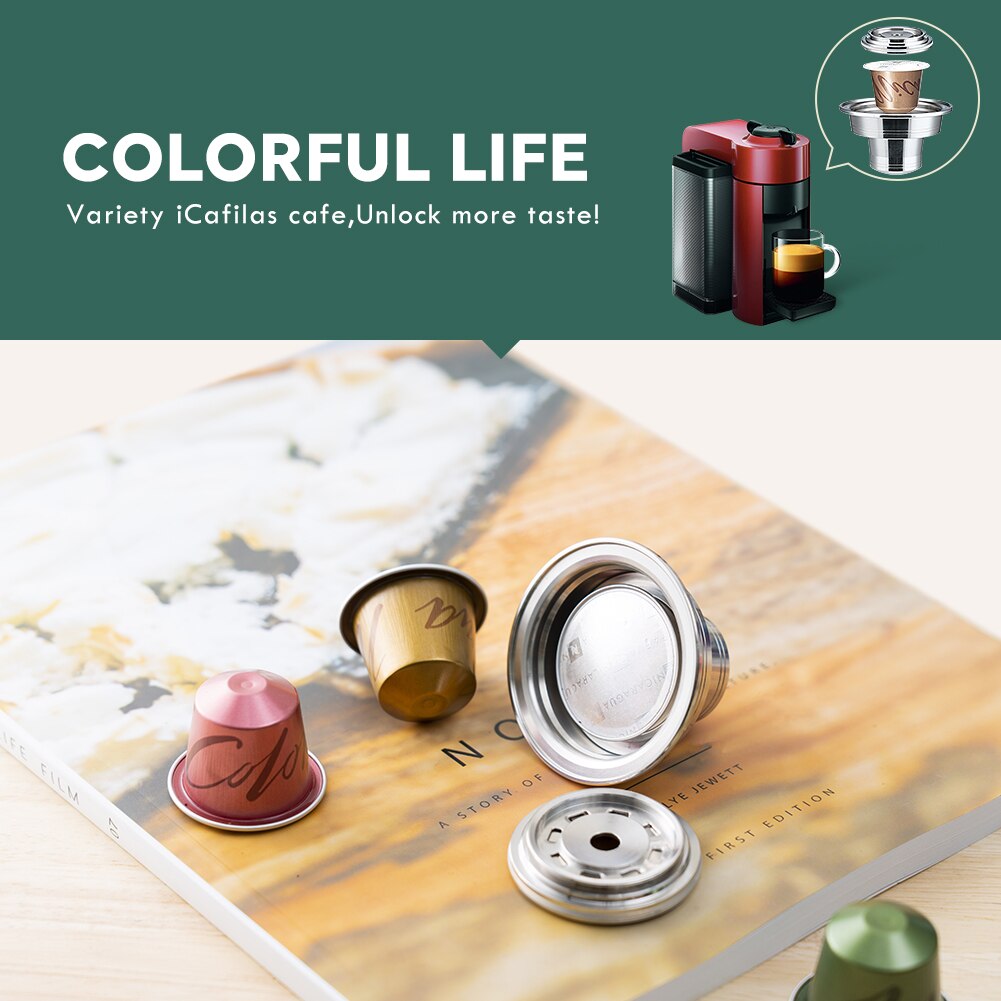 Stainless Steel Converter Adapter For Nespresso Vertuoline Beville/Plus Machine Reusalbe Capsule Coffee Transfer Original Nespre