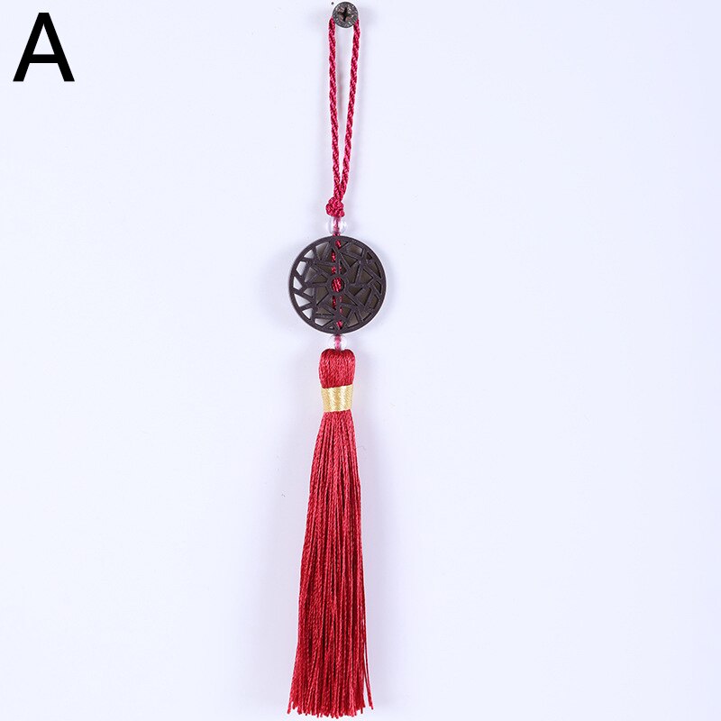 Accesorios de cortina de alta gama, borlas de imitación de madera con etiqueta pequeña hechas a mano, borlas de cortina chinas, orejas colgantes: A
