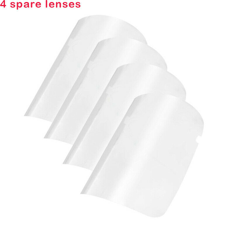 Keuken Koken Anti-Olie Splash Clear Gezicht Shield Gezichtsmasker Protector: 4 spare lenses