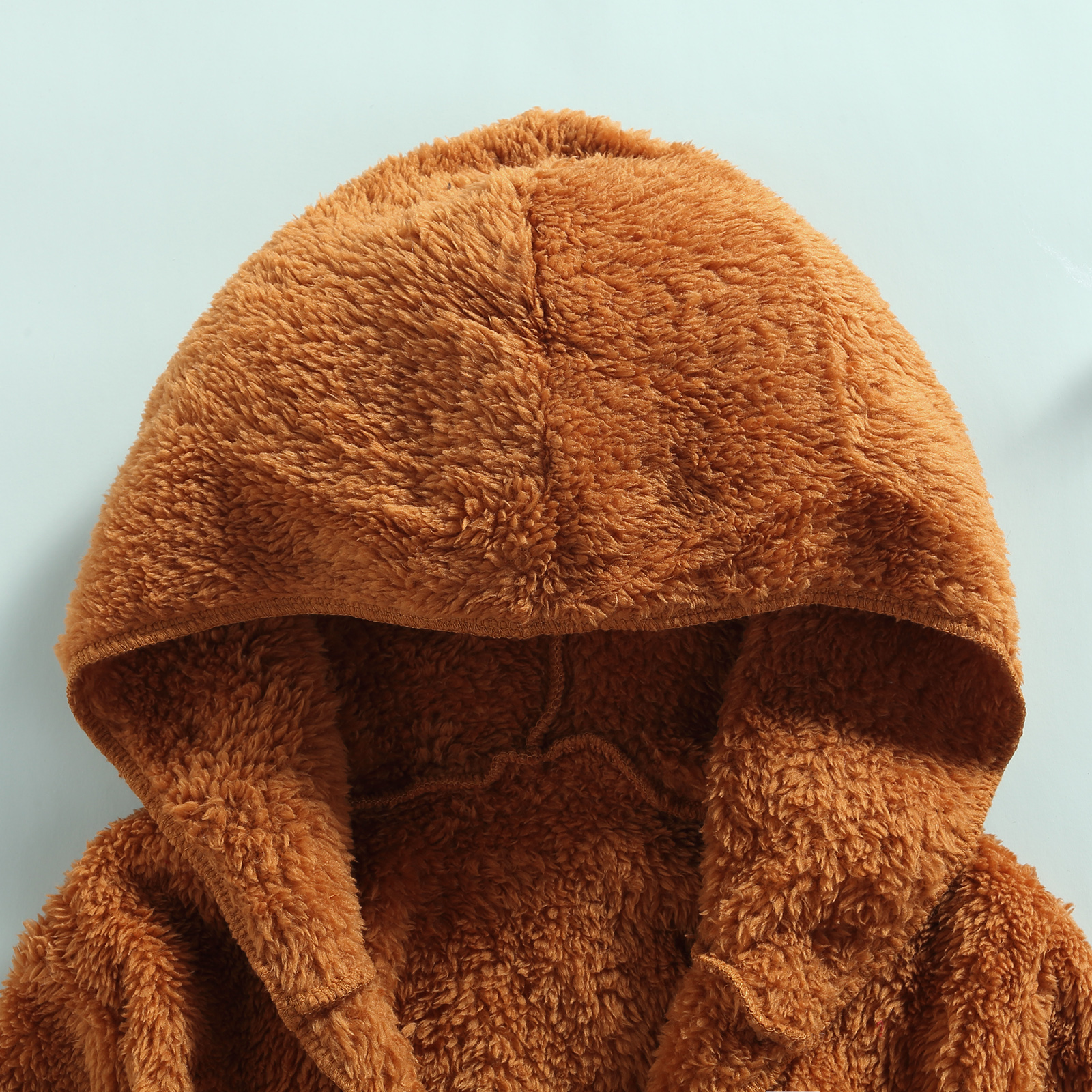 3-7Years Casual Kids Meisjes Jongens Bont Winter Jassen 2 Kleuren Open Voorzijde Effen Kleur Lange Mouw Hooded Bovenkleding