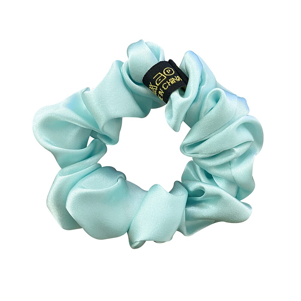 neue 100% Reine Maulbeere die Seide Große Krawatte Haar Seide Einfache Reine Farbe retro Haar Bands Für Frauen Haar Krawatte seil Zubehör Mädchen: Himmel Blau