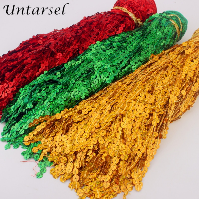 30cm Breedte 2yards Shiny Sequin Tassel Fringe DIY Kostuum Trim Accessoires Applique Show Jurk Handgemaakte Kant Stof