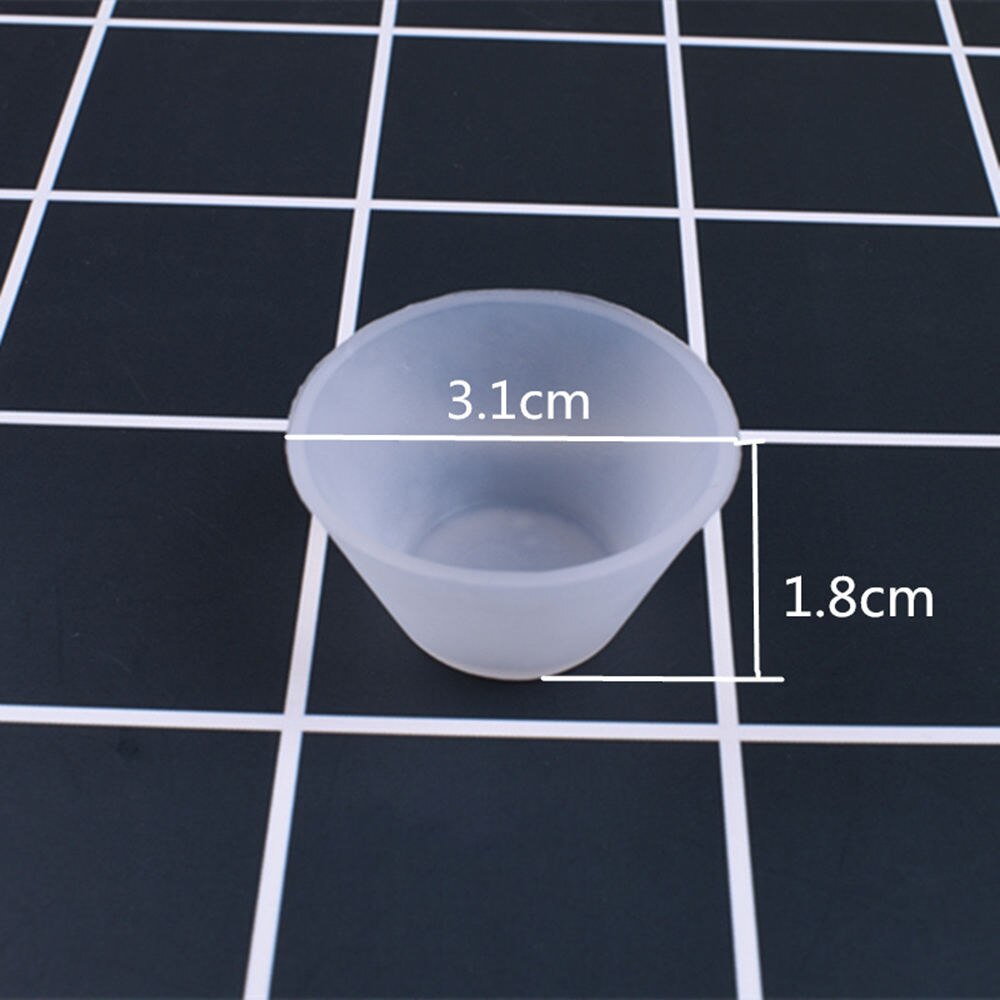 10pcs/set Silicone Mixing Measuring Cup Handmade DIY Craft Liquid epoxy Resin Distribution Cups Handmade Craft Accessories: Ivory