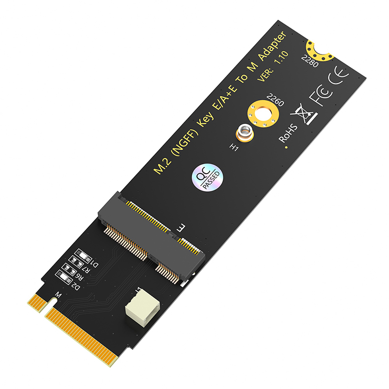 Tarjeta Bluetooth M.2 NGFF A + E key WiFi a tarjeta adaptadora M2 Key M para Intel AX200 AX210 9260 M.2 Wifi Moudle adaptador convertidor elevador
