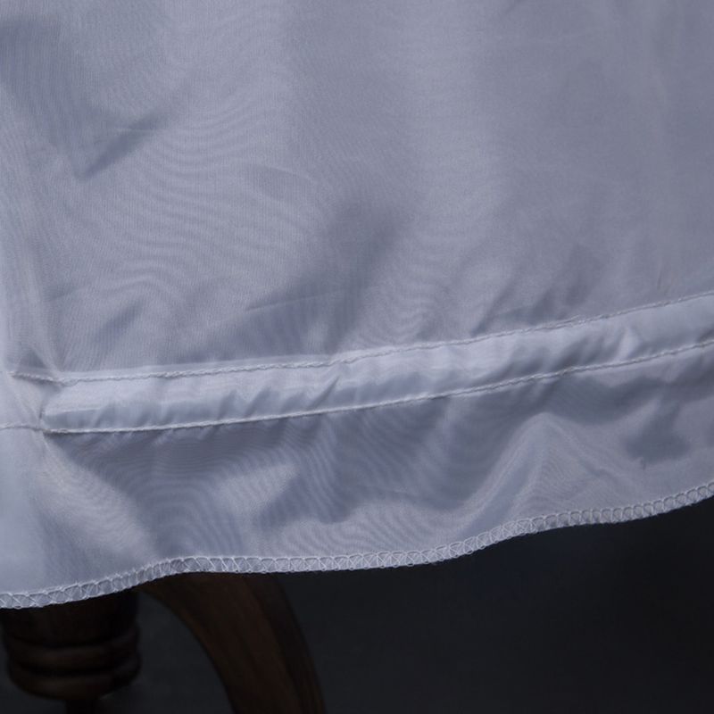 CAMDOM Dames Gelaagde Ruffle Rok Hoog Laag Asymmetrische Zoom Midi Rok Trekkoord Taille A-lijn Vloeiende Zomerrok, Wit, XS/S