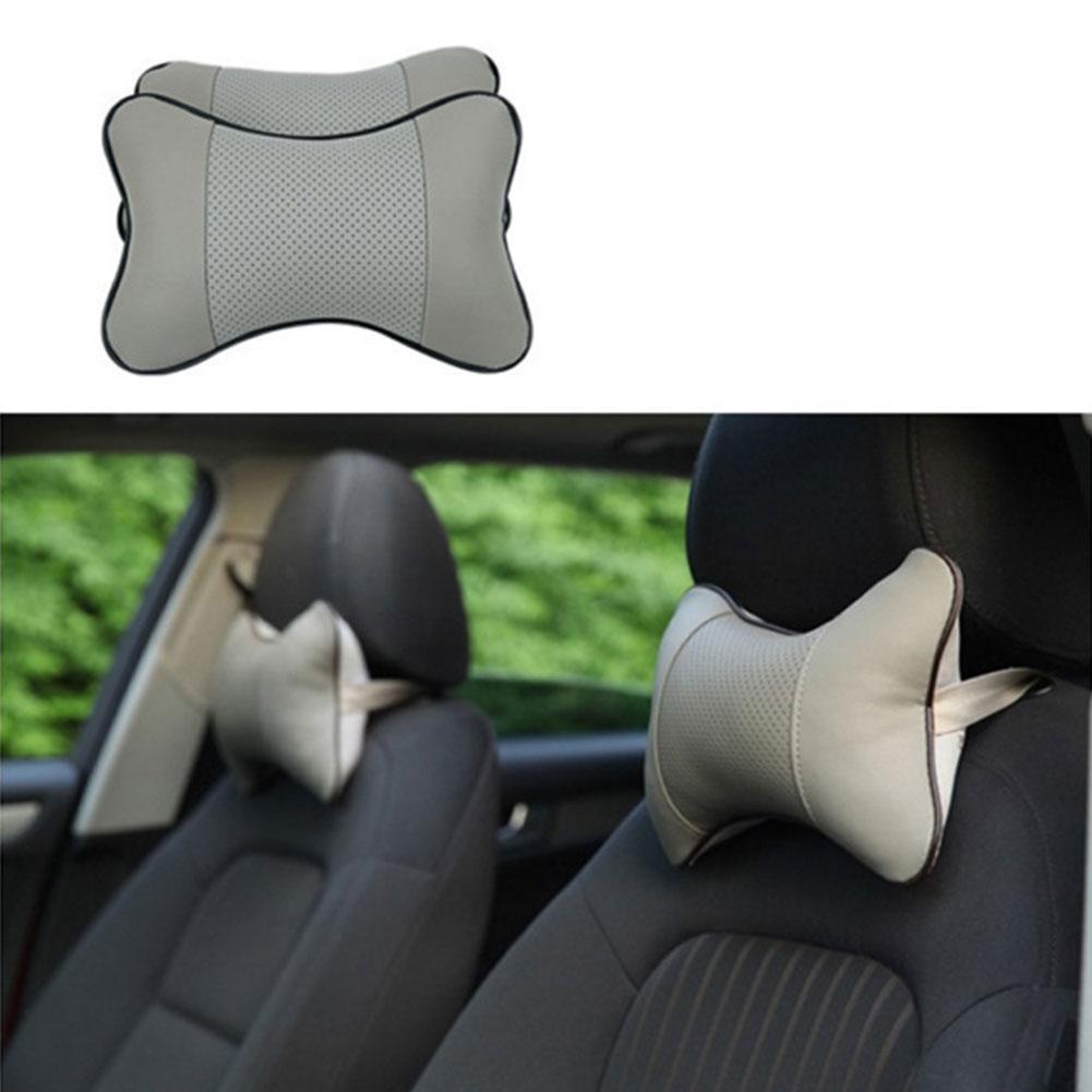 Car Pillow Auto Interior Accessories Car Headrest PU Leather Neck Headrest Protector Four Season General Purpose Car Neck Pillow