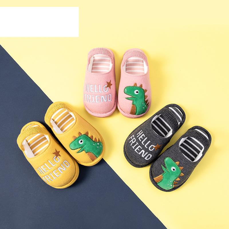 Toddler Boys Girls Slipper Shoes Fluffy Little Kids Winter Warm Home Shoes For Children Cute Animal Home Slipper Shoes